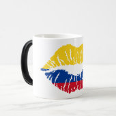 Tasse Impression du drapeau colombien avec baiser (Devant gauche)