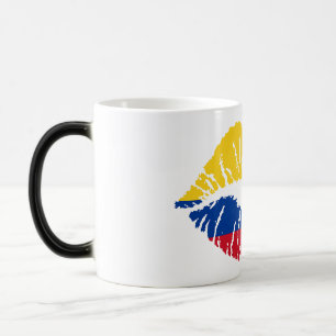 Tasse Impression du drapeau colombien avec baiser 