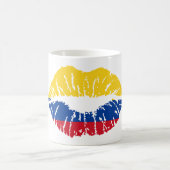 Tasse Impression du drapeau colombien avec baiser (Centre)