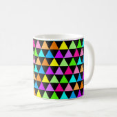 Tasse imprimée de triangles aux couleurs néon vive (Devant droit)