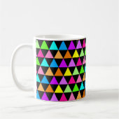 Tasse imprimée de triangles aux couleurs néon vive (Gauche)