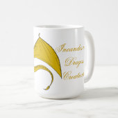 Tasse incandescente de créations de dragon - or (Devant droit)