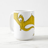 Tasse incandescente de créations de dragon - or (Devant gauche)