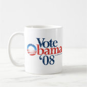 Tasse infectieuse d'Obama de vote de sourire (Gauche)