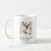 Tasse initiale aquarelle florale - M (Gauche)