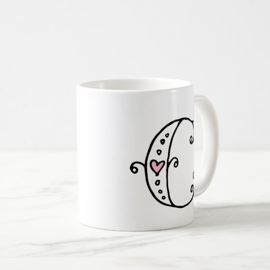 Tasse initiale de monogramme - C (Devant droit)