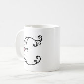 Tasse initiale de monogramme - C (Devant gauche)