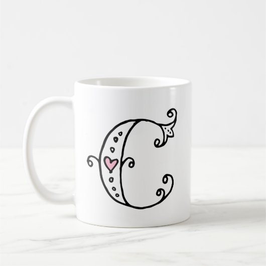 Tasse initiale de monogramme - C (Gauche)