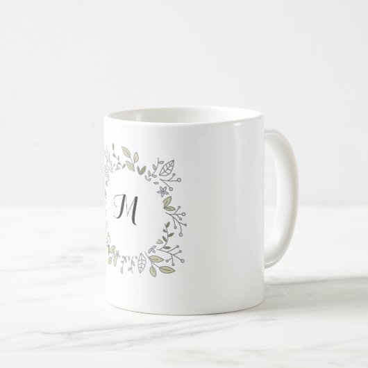 Tasse initiale florale (Devant droit)