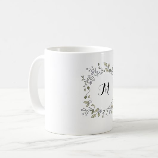 Tasse initiale florale (Devant gauche)