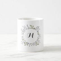 Tasse initiale florale