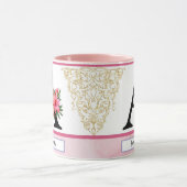 Tasse initiale florale – Lettre A Monogramme | Per (Centre)