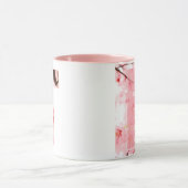 Tasse initiale florale T | Nom et traits personnal (Centre)