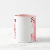 Tasse initiale H florale | Nom et traits personnal (Centre)