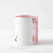 Tasse initiale L florale | Nom et traits personnal (Centre)