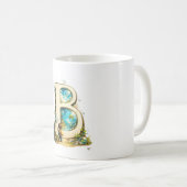 Tasse initiale Lettre B | Cadeau d'alphabet aquare (Devant droit)