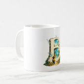Tasse initiale Lettre B | Cadeau d'alphabet aquare (Devant gauche)