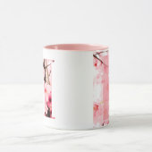 Tasse initiale M florale | Nom et traits personnal (Centre)