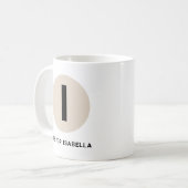 Tasse initiale moderne – Design « Je suis pour [No (Devant gauche)
