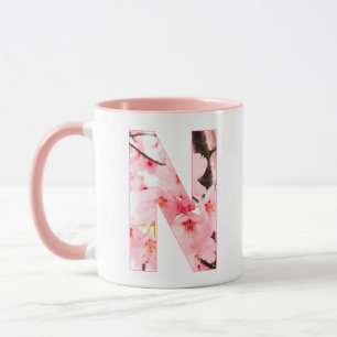 Tasse initiale N florale Nom et traits personnal