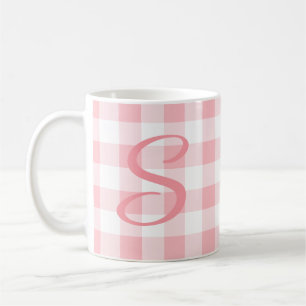 Tasse initiale rose amusante féminine Motif à ca