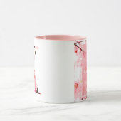 Tasse initiale X florale | Nom et traits personnal (Centre)
