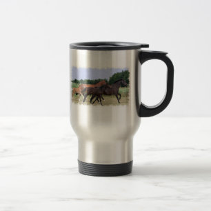 Tasse inoxydable de voyage de chevaux sauvages