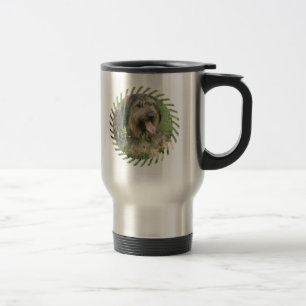 Tasse inoxydable de voyage de chien barbu de