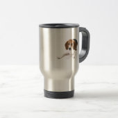 Tasse inoxydable de voyage de chien de beagle (Devant droit)