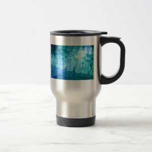 Tasse inoxydable de voyage de match d'échecs