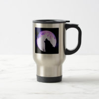 Tasse inoxydable de voyage d'hurlement de loup