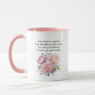 Tasse Inspirante Citation Votre Esprit est un Jard