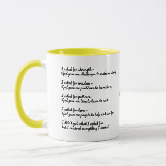Tasse Inspirante de Citation de Dieu – Force, Sage