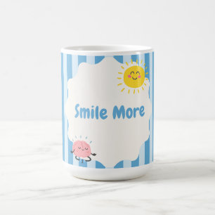 Tasse inspirante « Sourire plus »   Positive et mi