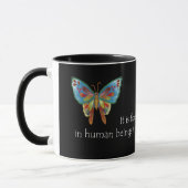 Tasse inspirée de citation avec le papillon (Gauche)