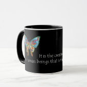 Tasse inspirée de citation avec le papillon (Devant gauche)