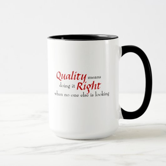 Tasse inspirée de citation de qualité (Droite)