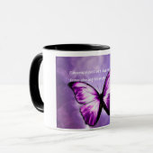 Tasse inspirée de papillon pourpre de fibromyalgie (Devant gauche)