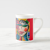 Tasse inspirée de porcelaine tendre de renarde (Droite)