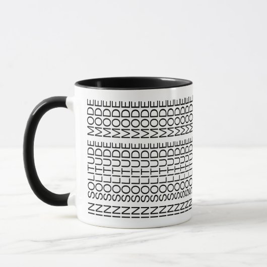 Tasse Introverti Message Caché en Mode Solitude (Gauche)
