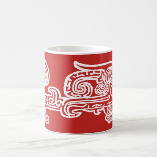 Tasse inverse d'impression du dragon 11oz de Cité (Centre)