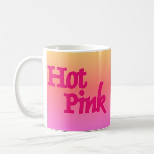 Tasse inversée rose chaud (Gauche)