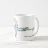 Tasse invisible de ruban de conscience de beaucoup (Devant droit)