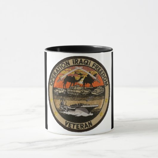 Tasse irakienne de noir de liberté d'opération (Centre)