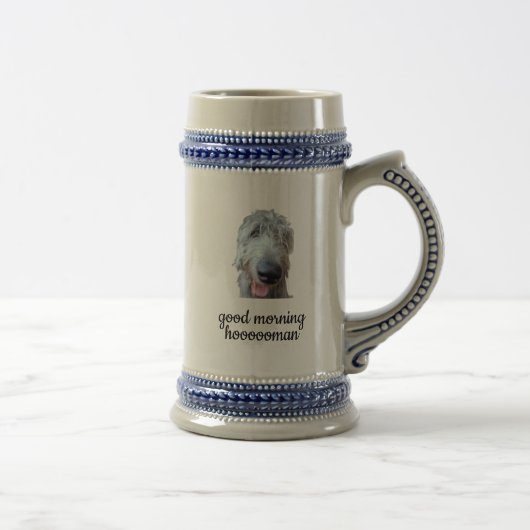 Tasse Irish Wolfhound – Bonjour Hoooooumain (Droite)