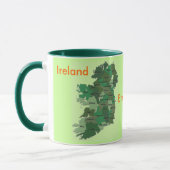 Tasse irlandaise de l'Irlande de carte des comtés (Gauche)