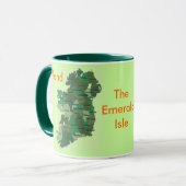 Tasse irlandaise de l'Irlande de carte des comtés (Devant gauche)