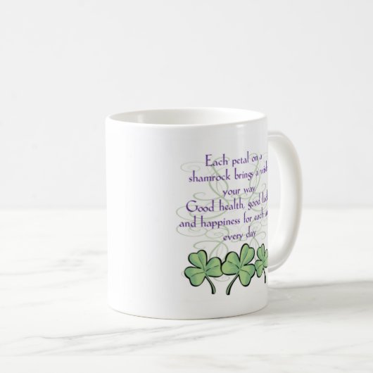 Tasse irlandaise de shamrock (Devant droit)