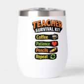 Tasse isolée de vin Kit de Survie pour Enseignants (Avant)