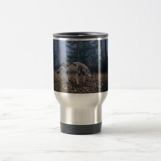 Tasse isolée de voyage de loup (Centre)